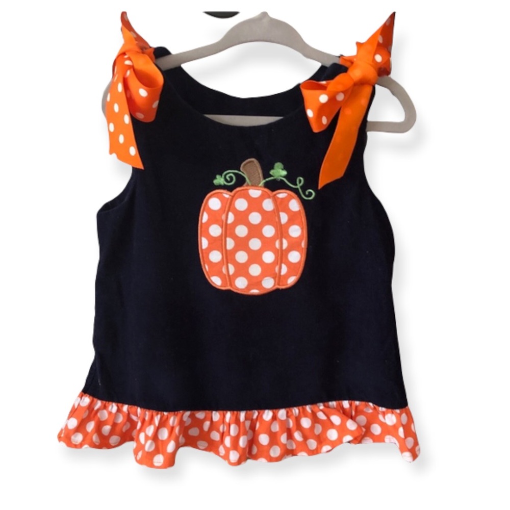 Girls Just Ducky Pumpkin Dress & Diaper Cover 12M - Picture 2 of 7